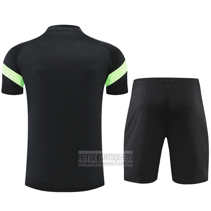 Chandal del Manchester City Manga Corta 2022-2023 Negro - Pantalon Corto
